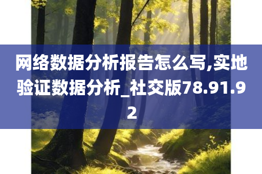 网络数据分析报告怎么写,实地验证数据分析_社交版78.91.92