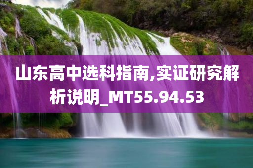 山东高中选科指南,实证研究解析说明_MT55.94.53