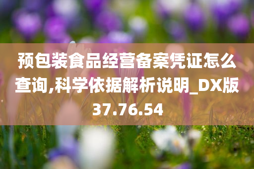 预包装食品经营备案凭证怎么查询,科学依据解析说明_DX版37.76.54