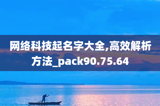 网络科技起名字大全,高效解析方法_pack90.75.64