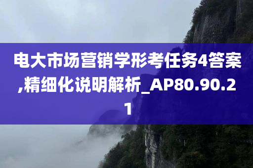 电大市场营销学形考任务4答案,精细化说明解析_AP80.90.21