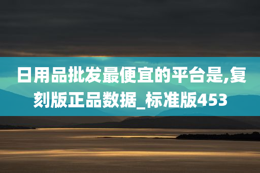 日用品批发最便宜的平台是,复刻版正品数据_标准版453