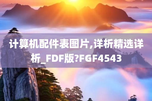 计算机配件表图片,详析精选详析_FDF版?FGF4543