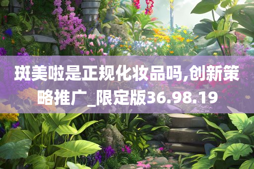 斑美啦是正规化妆品吗,创新策略推广_限定版36.98.19