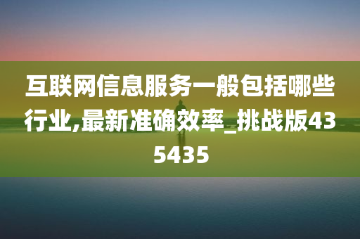 互联网信息服务一般包括哪些行业,最新准确效率_挑战版435435