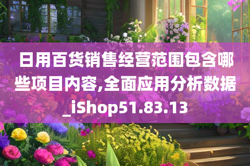 日用百货销售经营范围包含哪些项目内容,全面应用分析数据_iShop51.83.13