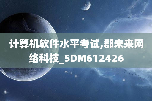 计算机软件水平考试,郡未来网络科技_5DM612426