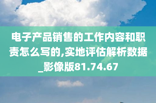 电子产品销售的工作内容和职责怎么写的,实地评估解析数据_影像版81.74.67