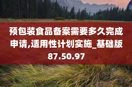 预包装食品备案需要多久完成申请,适用性计划实施_基础版87.50.97