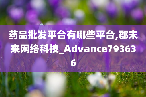 药品批发平台有哪些平台,郡未来网络科技_Advance793636