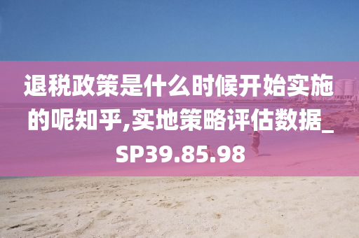 退税政策是什么时候开始实施的呢知乎,实地策略评估数据_SP39.85.98