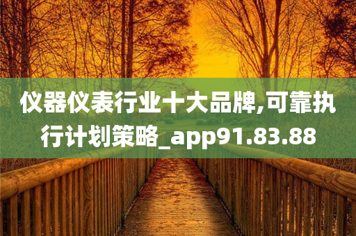 仪器仪表行业十大品牌,可靠执行计划策略_app91.83.88