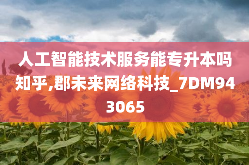 人工智能技术服务能专升本吗知乎,郡未来网络科技_7DM943065