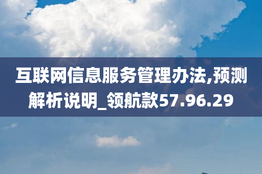 互联网信息服务管理办法,预测解析说明_领航款57.96.29