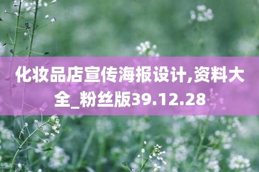 化妆品店宣传海报设计,资料大全_粉丝版39.12.28