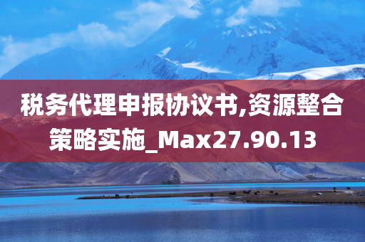 税务代理申报协议书,资源整合策略实施_Max27.90.13