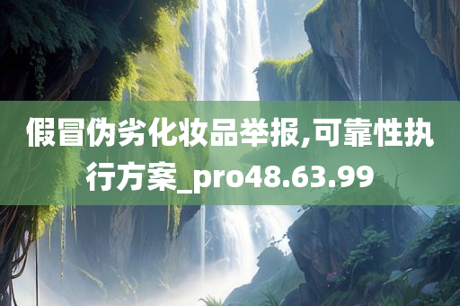 假冒伪劣化妆品举报,可靠性执行方案_pro48.63.99