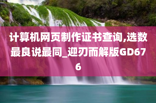 计算机网页制作证书查询,选数最良说最同_迎刃而解版GD676