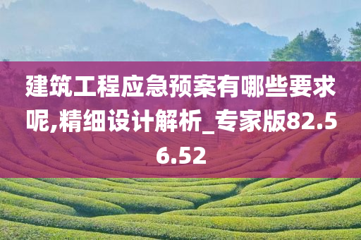 建筑工程应急预案有哪些要求呢,精细设计解析_专家版82.56.52