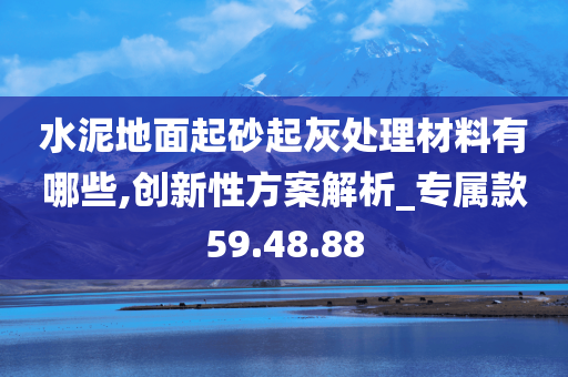 水泥地面起砂起灰处理材料有哪些,创新性方案解析_专属款59.48.88