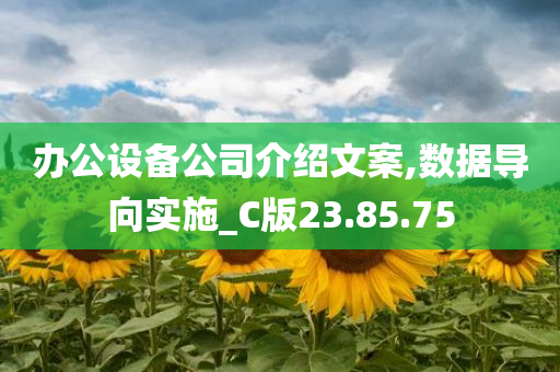 办公设备公司介绍文案,数据导向实施_C版23.85.75