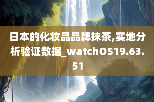 日本的化妆品品牌抹茶,实地分析验证数据_watchOS19.63.51