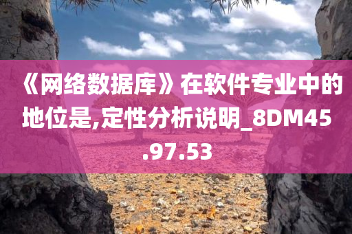 《网络数据库》在软件专业中的地位是,定性分析说明_8DM45.97.53