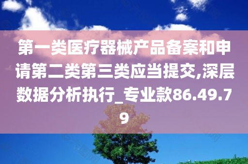 第一类医疗器械产品备案和申请第二类第三类应当提交,深层数据分析执行_专业款86.49.79