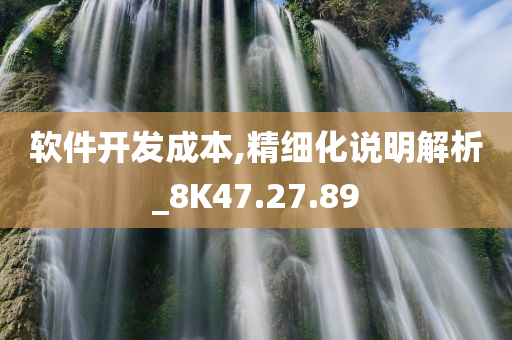 软件开发成本,精细化说明解析_8K47.27.89