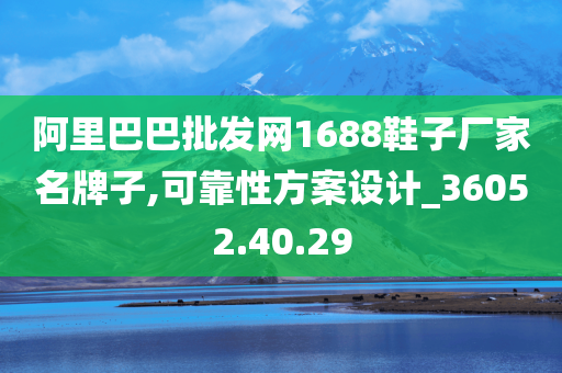 阿里巴巴批发网1688鞋子厂家名牌子,可靠性方案设计_36052.40.29