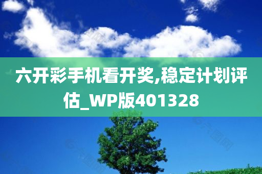 六开彩手机看开奖,稳定计划评估_WP版401328