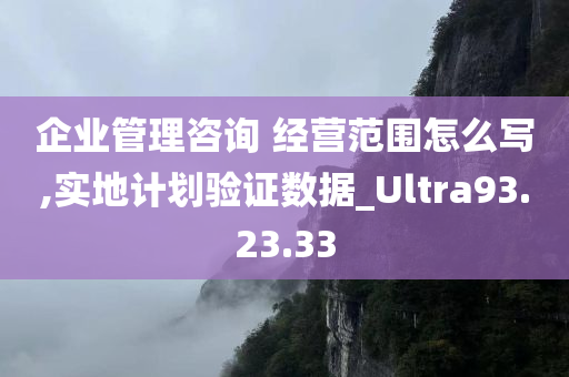 企业管理咨询 经营范围怎么写,实地计划验证数据_Ultra93.23.33