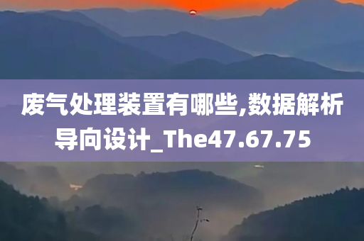 废气处理装置有哪些,数据解析导向设计_The47.67.75