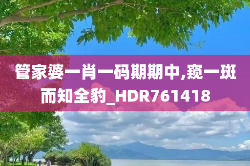 管家婆一肖一码期期中,窥一斑而知全豹_HDR761418