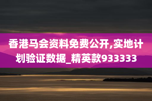 香港马会资料免费公开,实地计划验证数据_精英款933333