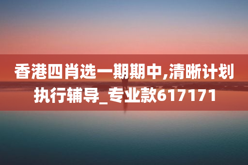 香港四肖选一期期中,清晰计划执行辅导_专业款617171