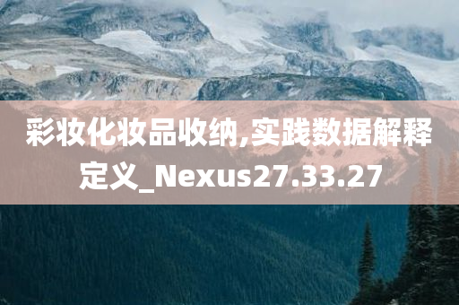 彩妆化妆品收纳,实践数据解释定义_Nexus27.33.27