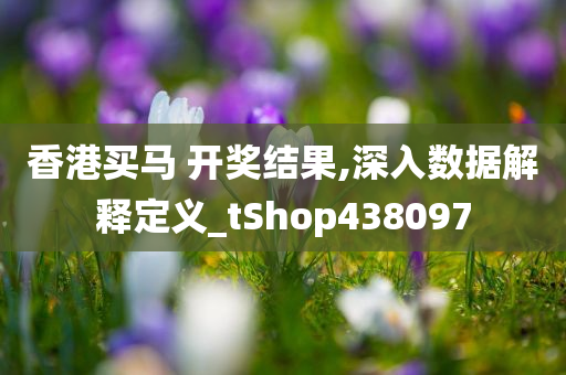 香港买马 开奖结果,深入数据解释定义_tShop438097