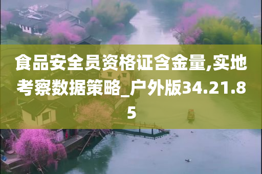 食品安全员资格证含金量,实地考察数据策略_户外版34.21.85