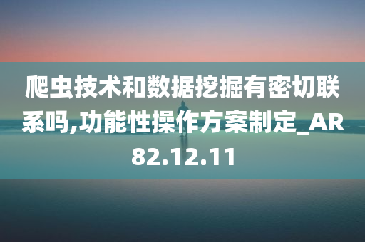 爬虫技术和数据挖掘有密切联系吗,功能性操作方案制定_AR82.12.11