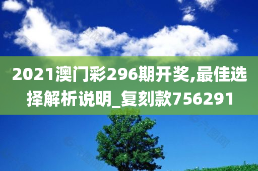 2021澳门彩296期开奖,最佳选择解析说明_复刻款756291