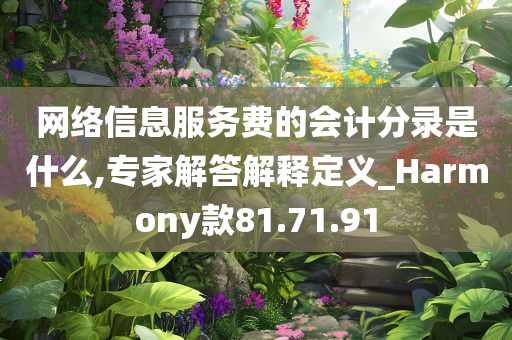 网络信息服务费的会计分录是什么,专家解答解释定义_Harmony款81.71.91