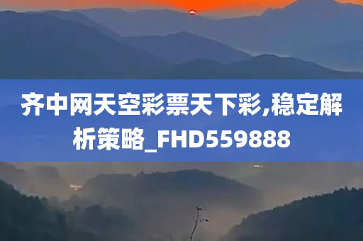 齐中网天空彩票天下彩,稳定解析策略_FHD559888