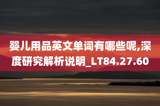 婴儿用品英文单词有哪些呢,深度研究解析说明_LT84.27.60