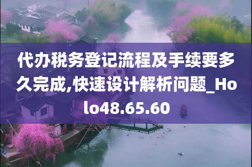 代办税务登记流程及手续要多久完成,快速设计解析问题_Holo48.65.60