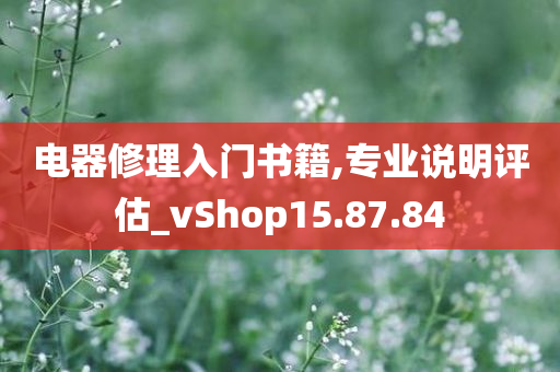 电器修理入门书籍,专业说明评估_vShop15.87.84