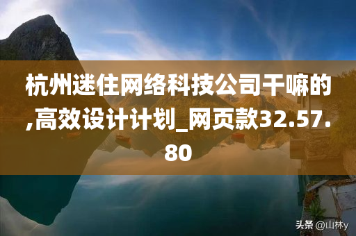 杭州迷住网络科技公司干嘛的,高效设计计划_网页款32.57.80