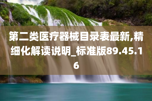 第二类医疗器械目录表最新,精细化解读说明_标准版89.45.16