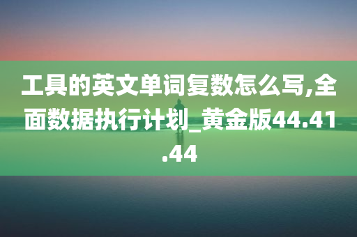 工具的英文单词复数怎么写,全面数据执行计划_黄金版44.41.44