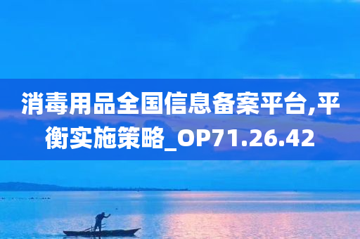 消毒用品全国信息备案平台,平衡实施策略_OP71.26.42